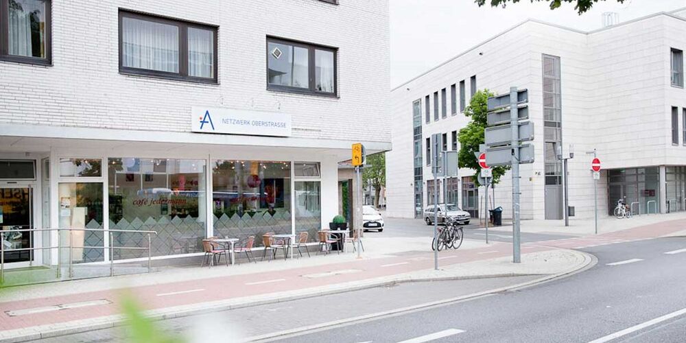 Außenansicht auf das Gebäude, in welchem sich das Netzwerk Oberstraße befindet. 